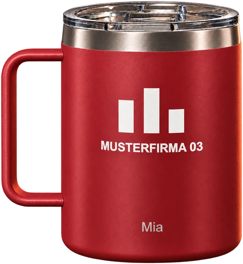 Der Handliche in Dunkelrot mit Musterfirma 03 und Mia